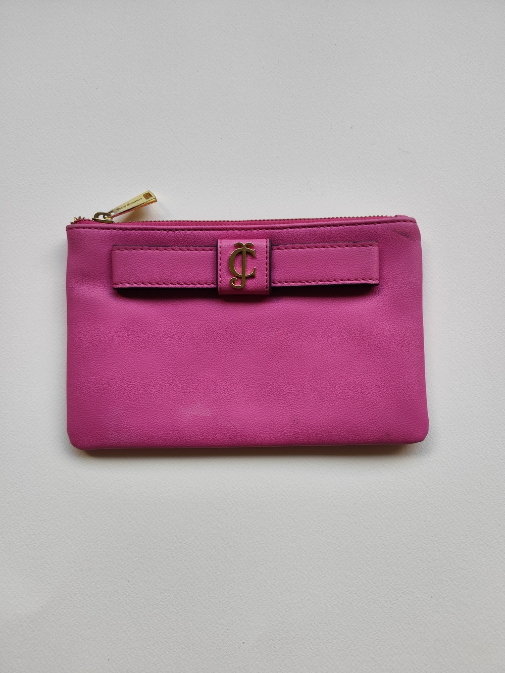 4/$50⭐️Juicy Couture Hot Pink Bow Zip Clutch